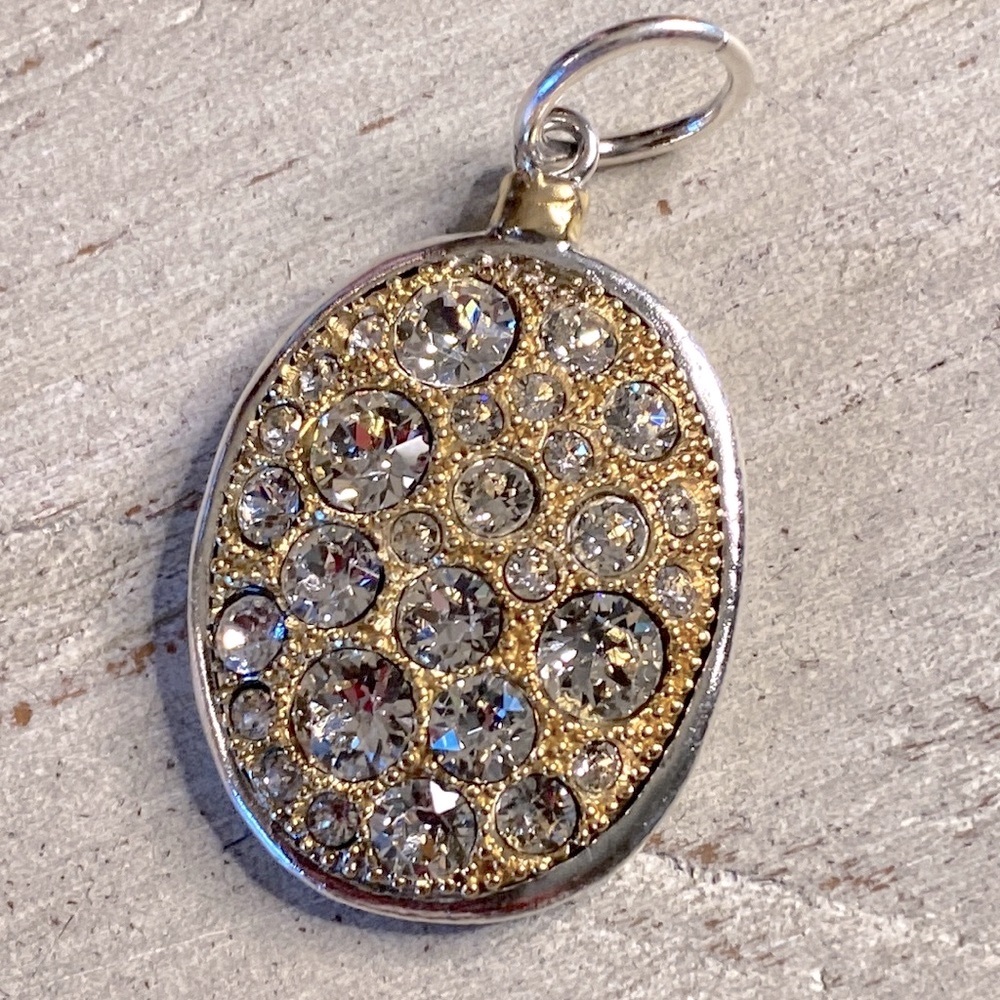 Grace & Heart G&H COBBLE PENDANT .925 Sterling Silver Brass NWOT